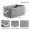 TheWarmHome Storage Bins for Shelves - 11.8x7.9x5.2 inch Grey Small Storage Baskets for Organizing, Fabric Storage Cubes Closet Organizer for Home Nursery Baby Toy Gift Laundry Organization Decorative (Gray)